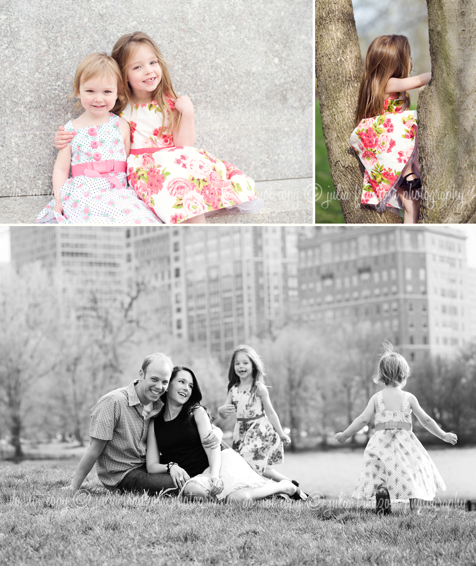 Lifestyle family photography session in a Chicago park