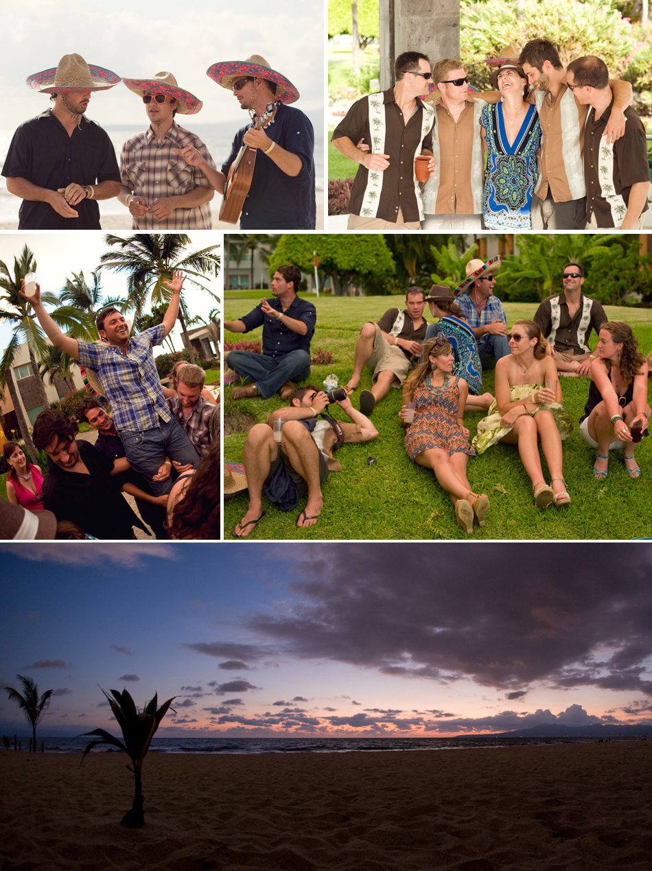 A relaxed rehearsal dinner for a destination in wedding in Mexico