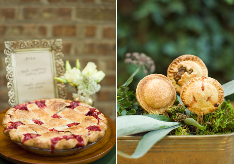 Local Chicago Cheap Tart Bakery makes beautiful pies and pie pops for a styled photoshoot