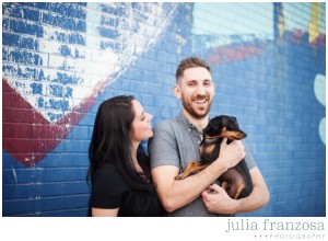 Best Logan Square Engagement photographer photographs beautiful couple in chicago's logan square.